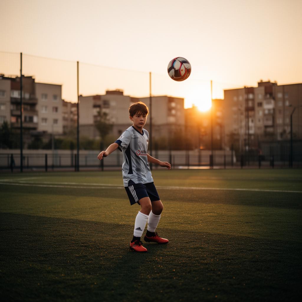 لاعب يتدرب